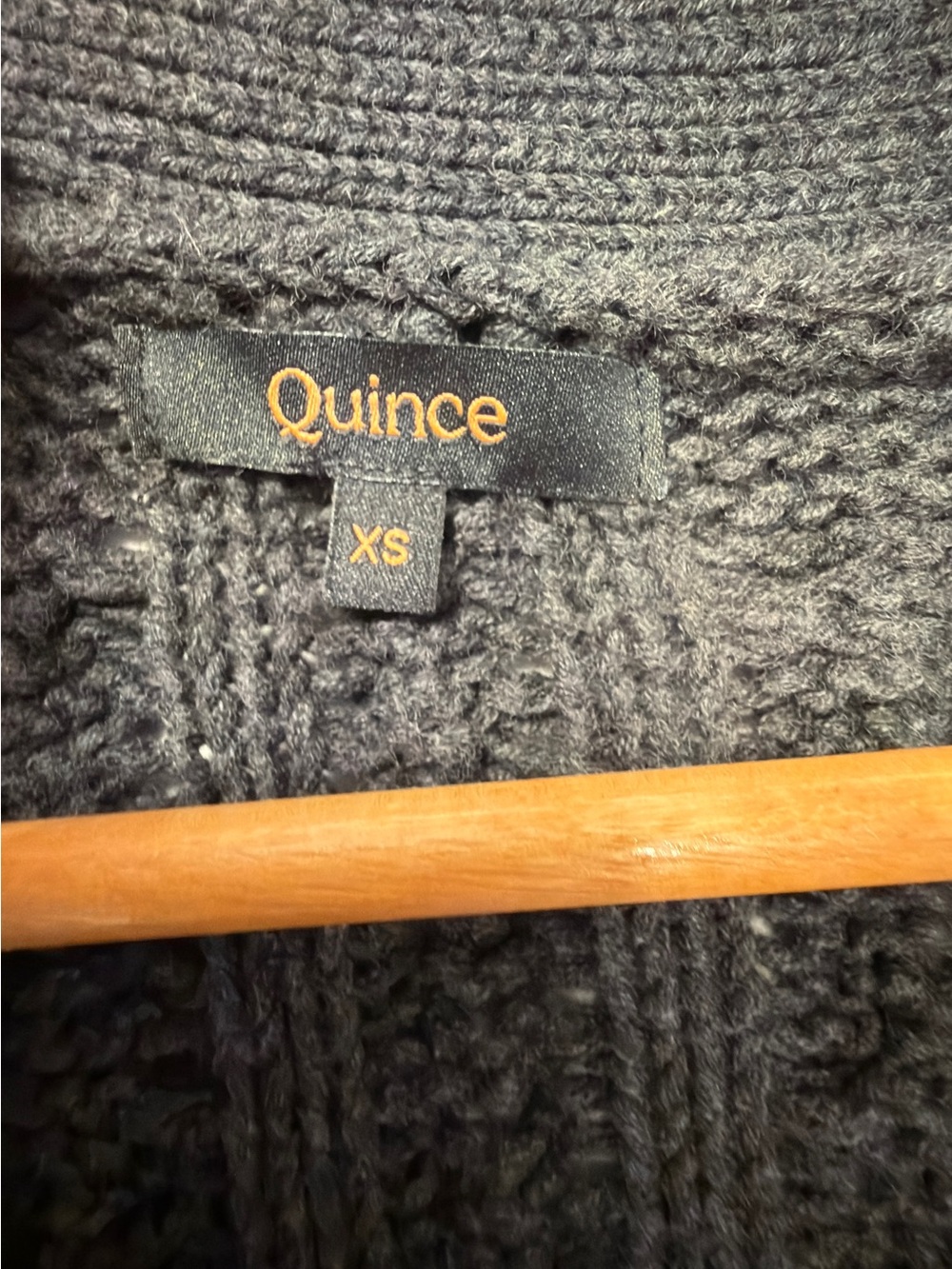 QUINCE OVERSIZED CABLE KNIT ORGANIC COTTON CARDIGAN CHUNKY V NECK WARM TIMELESS - Picture 5 of 11